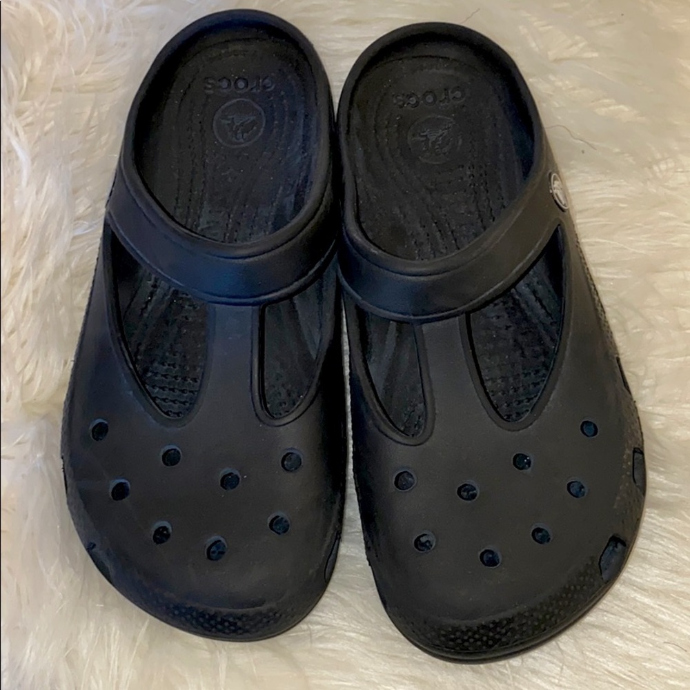 Croc Mary Jane Black sz W 8